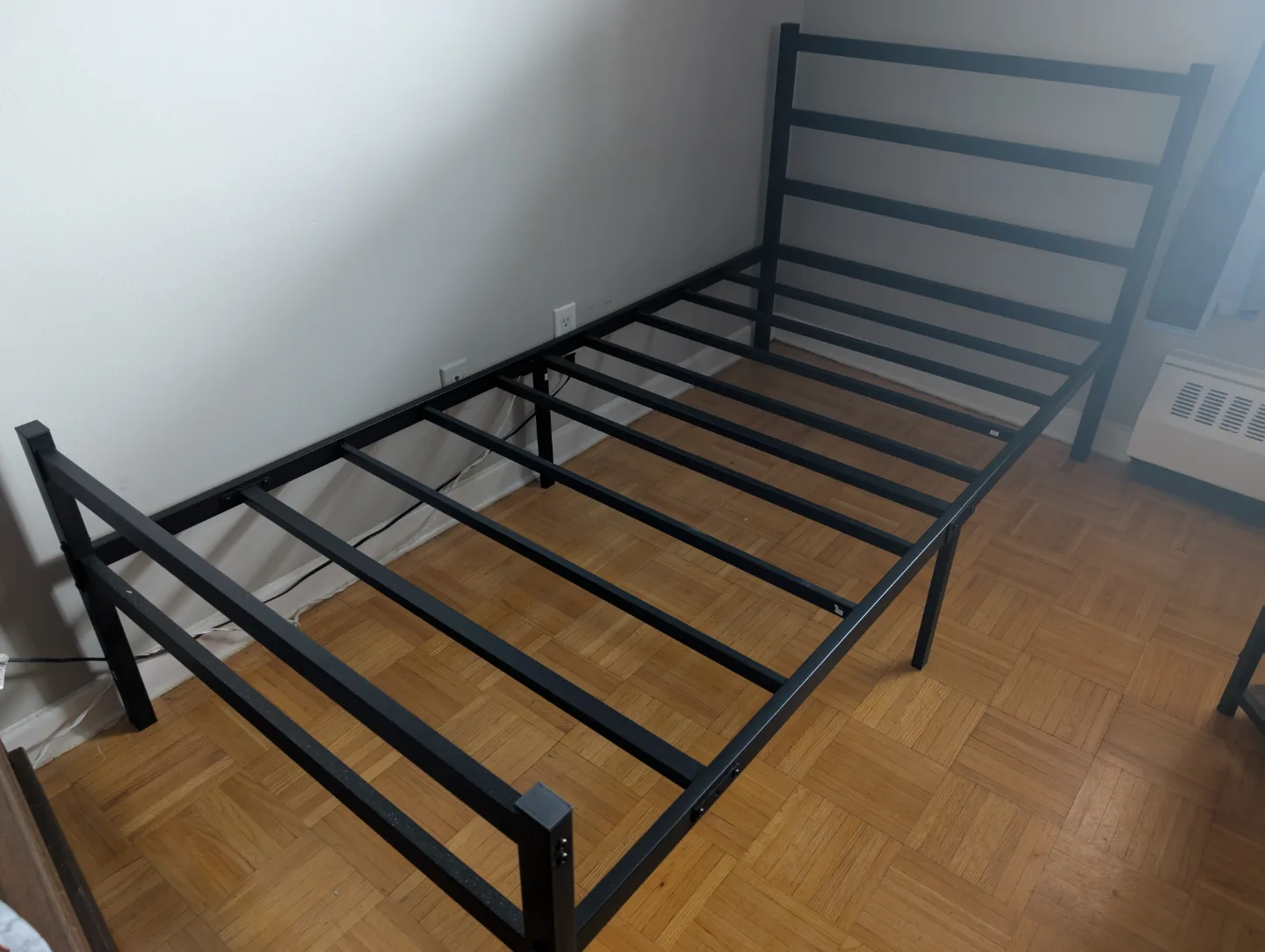 Black Metal Twin Bed Frame with a Mattress image indicator(2)