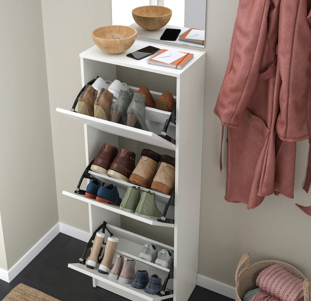 IKEA BISSA White Shoe Cabinet