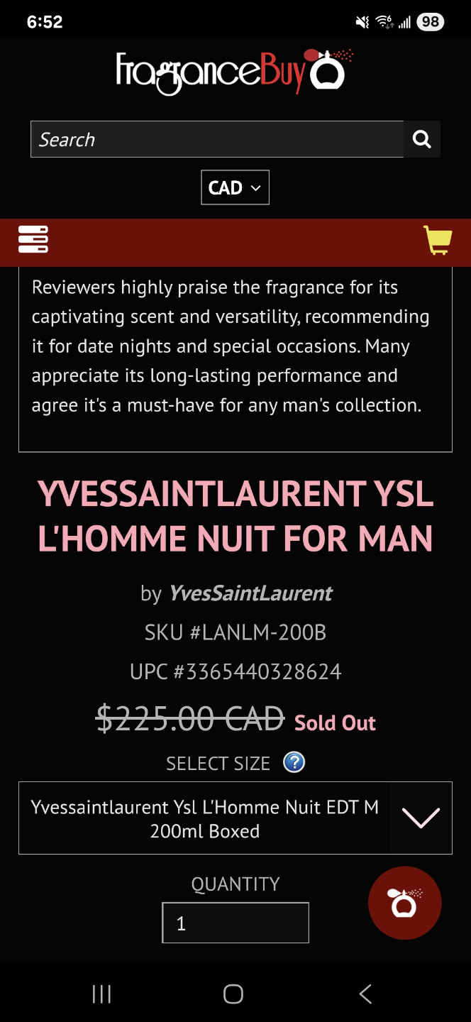 ysl nuit 200ml - photo 2