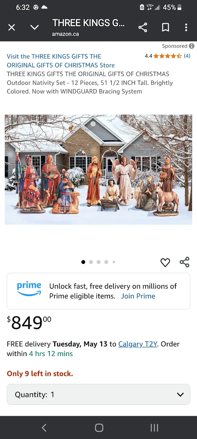 Real Life Outdoor Nativity Set - 12 Piece thumbnail
