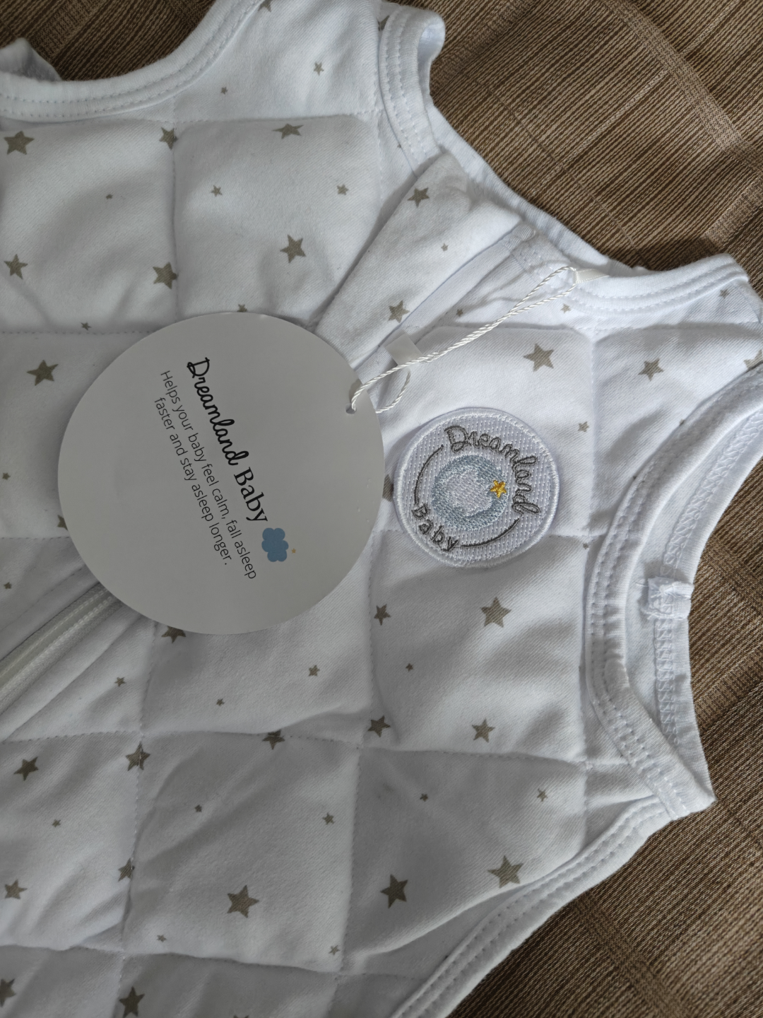 Dreamland Baby Weighted Sleep Sack - Grey Star - 6-12 Months - photo 4
