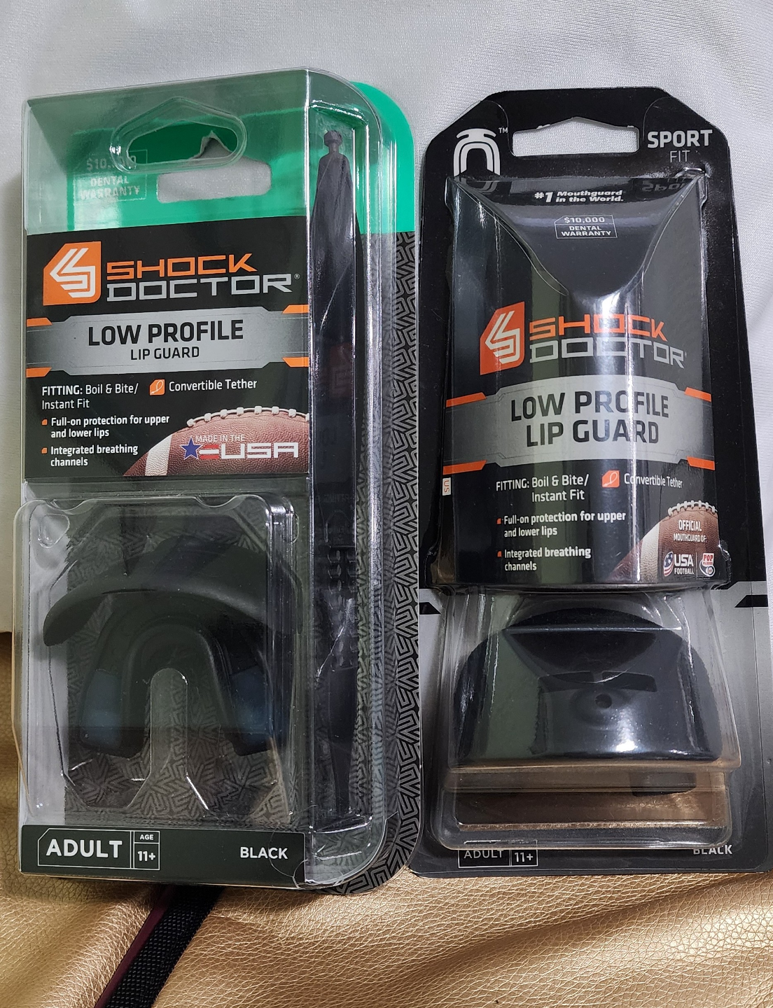 Shock Doctor Low Profile Lip/ mouth Guard (Adult, Black)