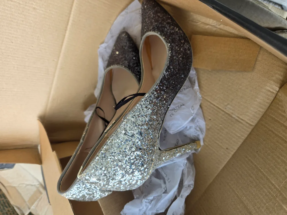 Silver Glitter Heels thumbnail