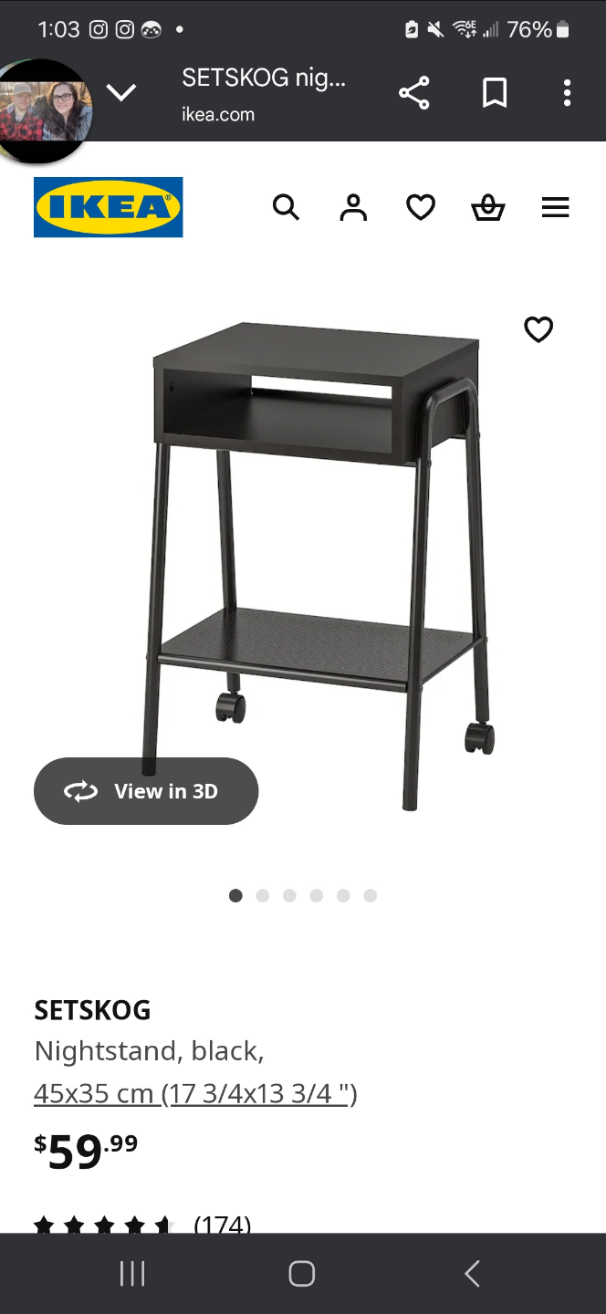 pair of IKEA Stetskog nightstands - photo 2