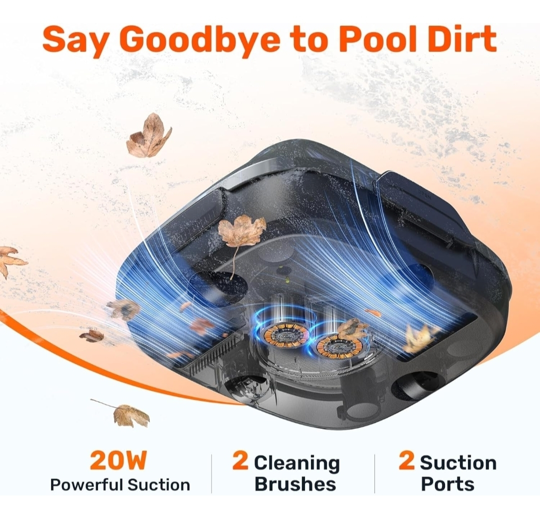 Gosvor Pool Cleaning Robot - 90 Minute Runtime - photo 2