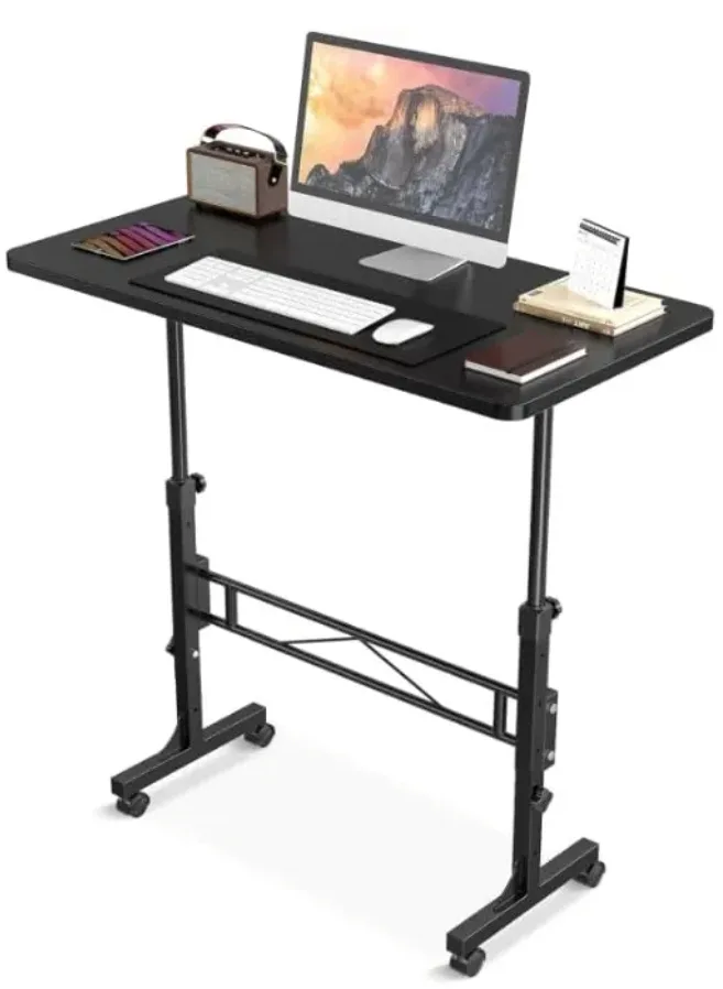 Adjustable Height Rolling Desk with Lockable Wheels thumbnail
