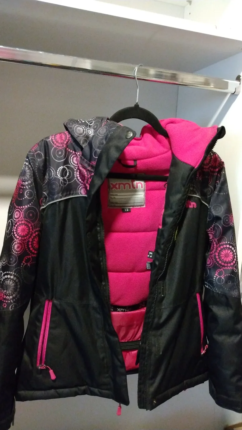 X-Min Girl's Size 12 Pink Ski Jacket and Pants Set🏒