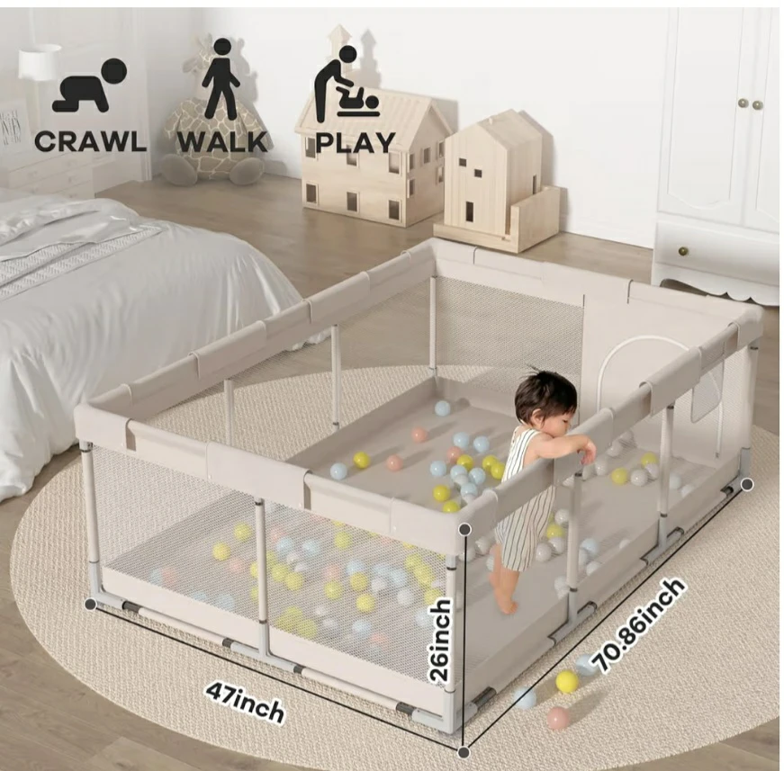 Children's Playpen with Foam Protector Baby Safety Fence - photo 2
