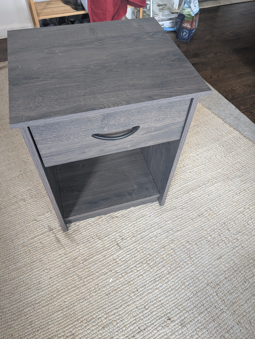 Dark Gray One-Drawer Nightstand - photo 5