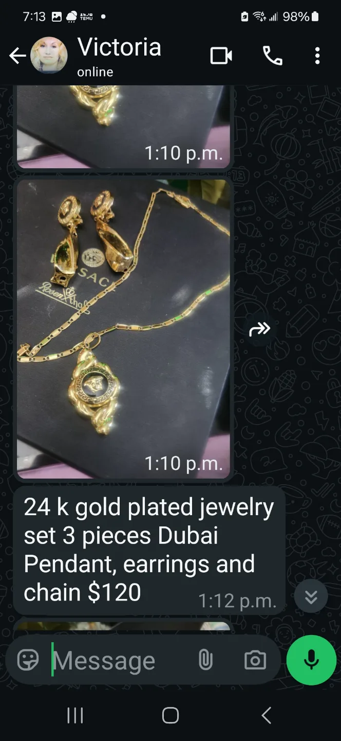 24k Gold-Plated Jewelry Set thumbnail