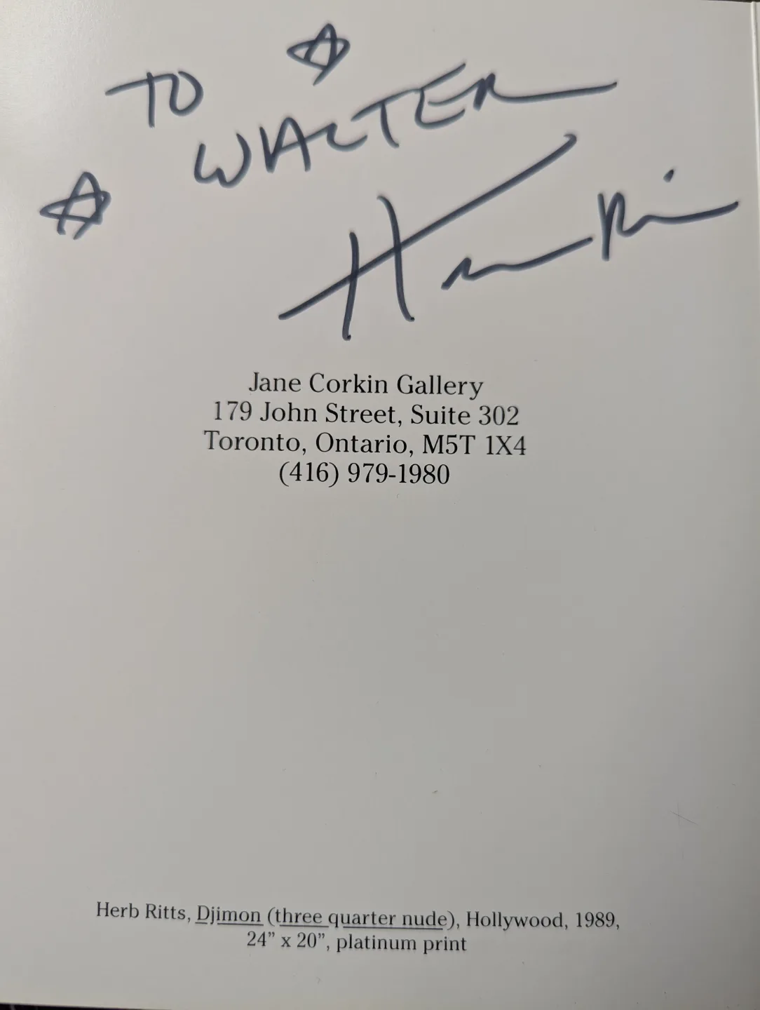 Herb Ritts Gallery Show Invitation image indicator(2)