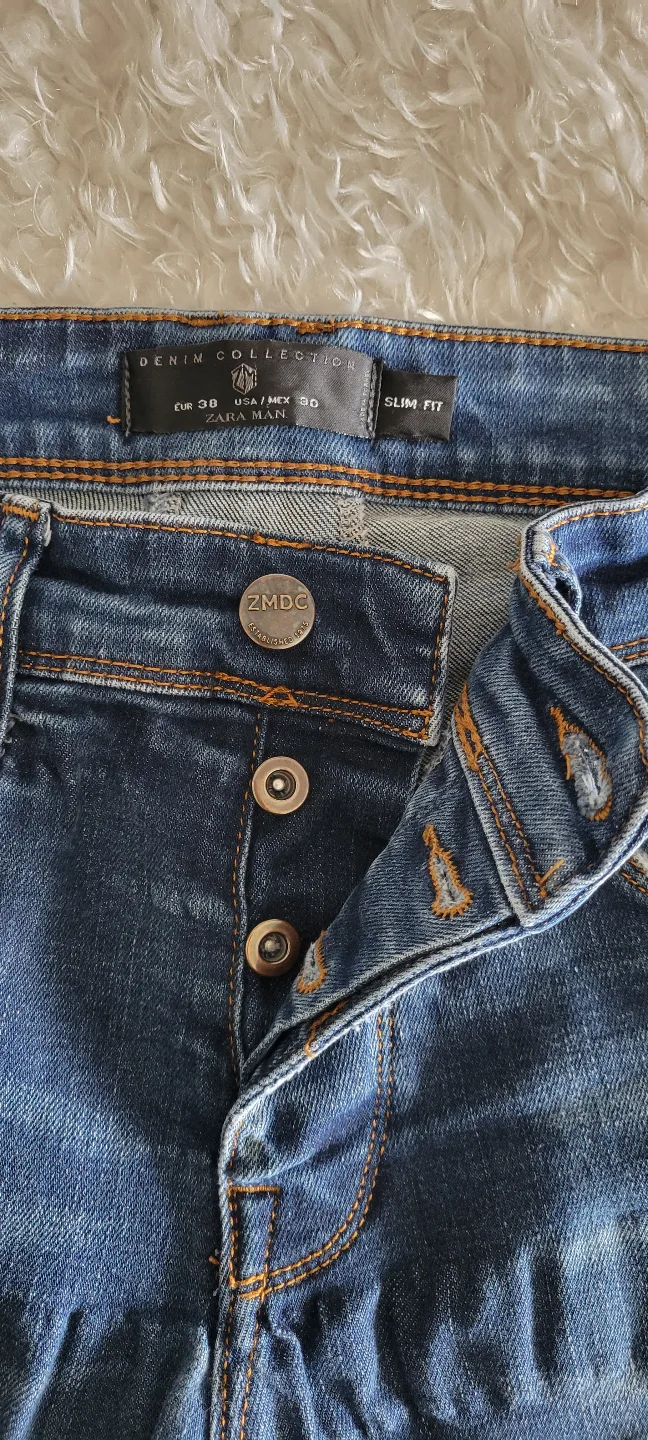 Zara Man Denim Collection Slim Fit Jeans - Size 32 image indicator(3)