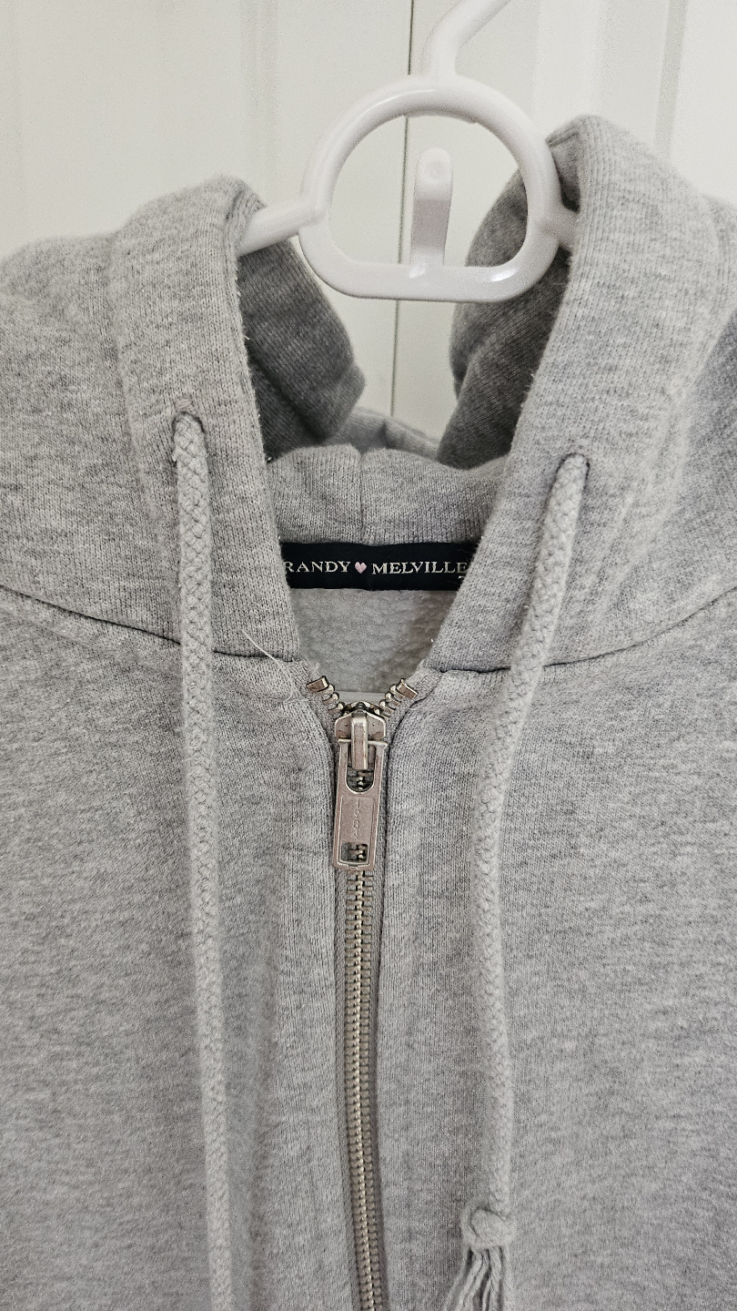 Brandy melville grey zip up hoodie