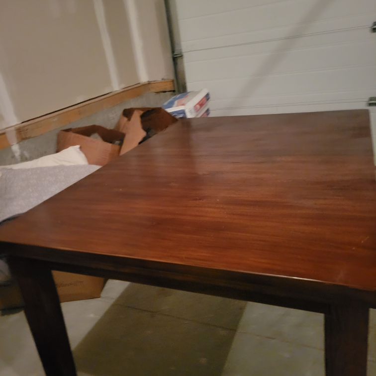 Dark Brown Wooden Dining Table