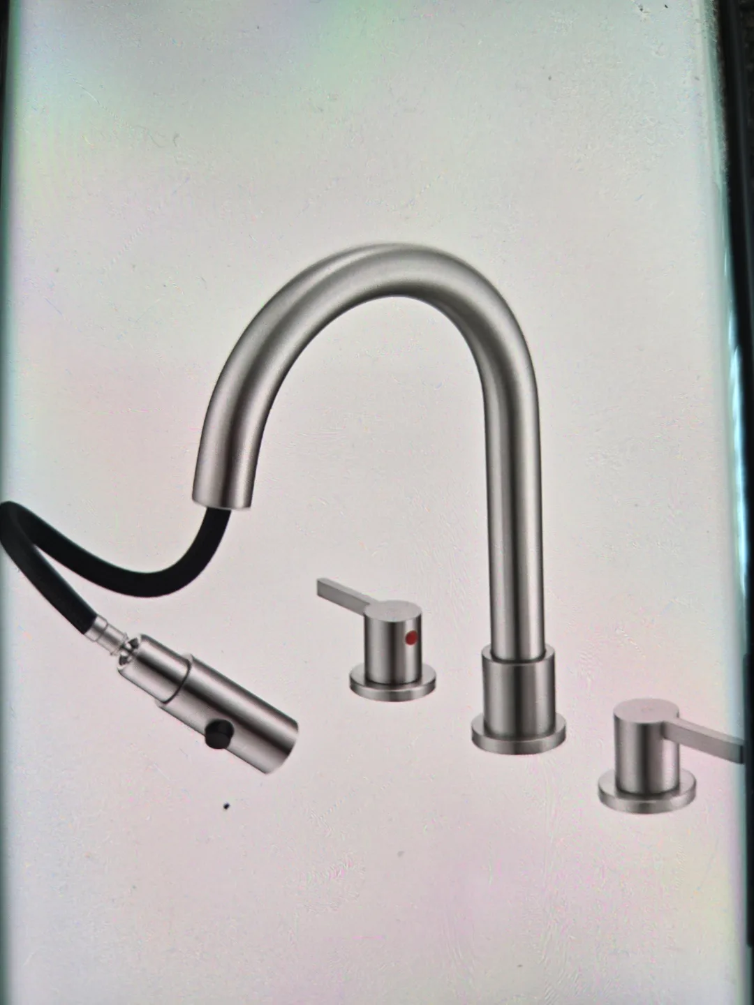 Brand New 3-Piece Kitchen Faucet Set with Pull-Down Sprayer thumbnail