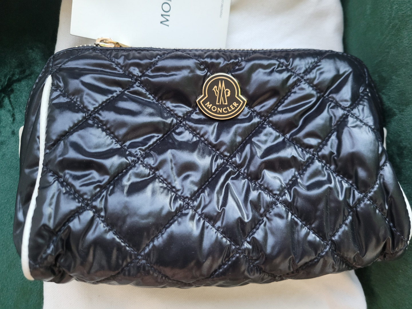 Moncler Black Quilted Pouch