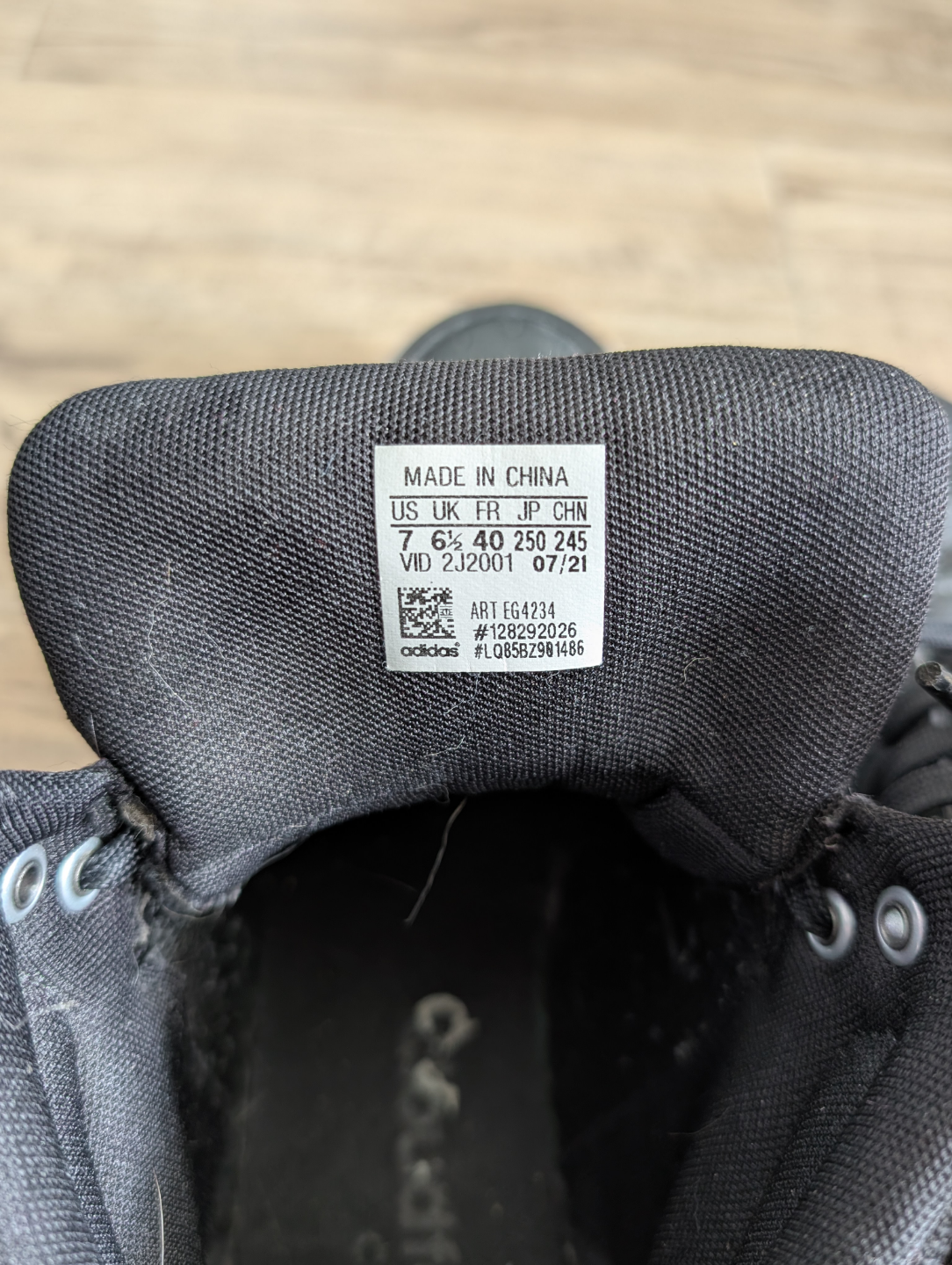 Adidas Men's Black High Top Sneakers - Size 7 - photo 2