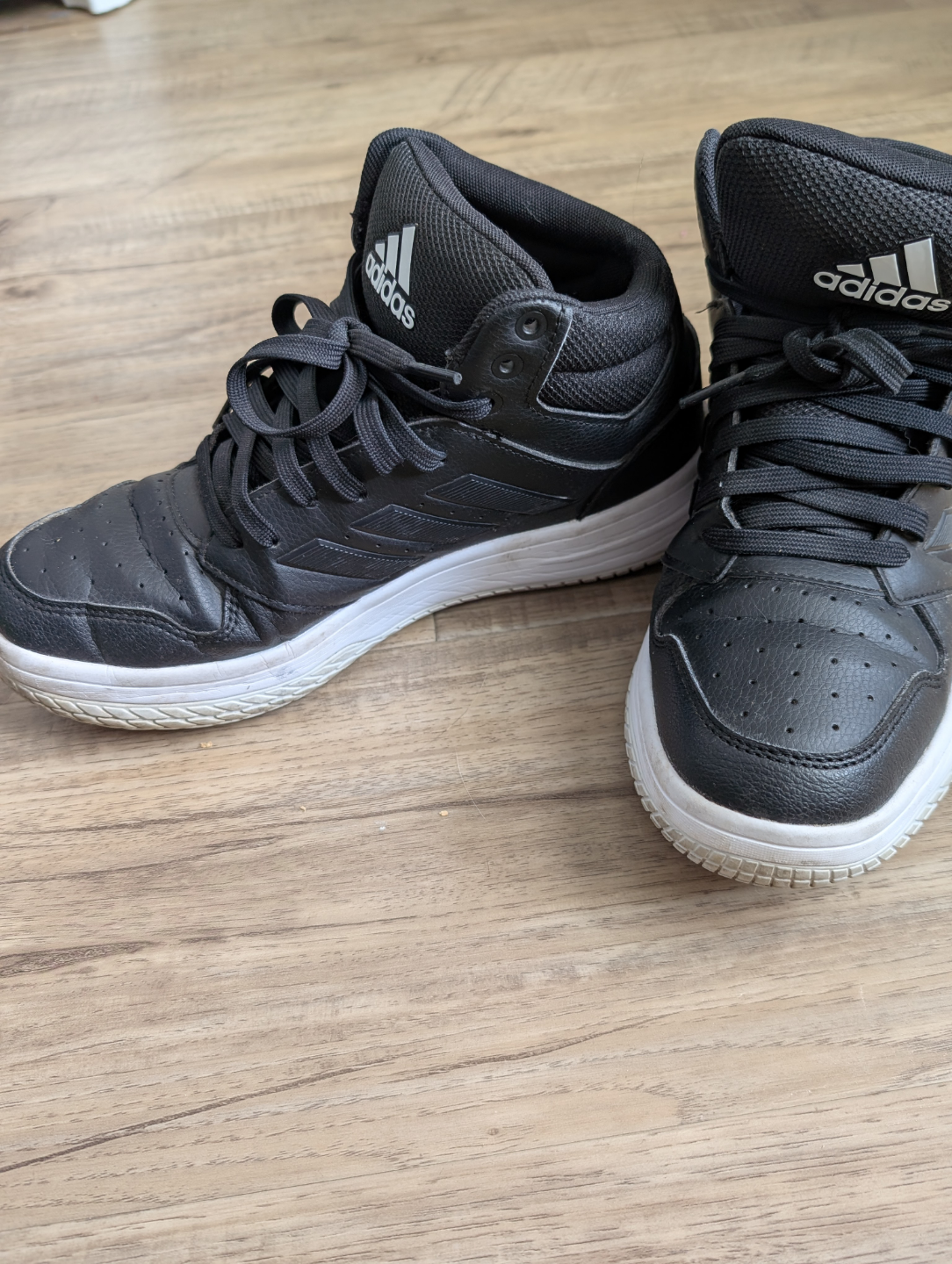 Adidas Men's Black High Top Sneakers - Size 7 - photo 5