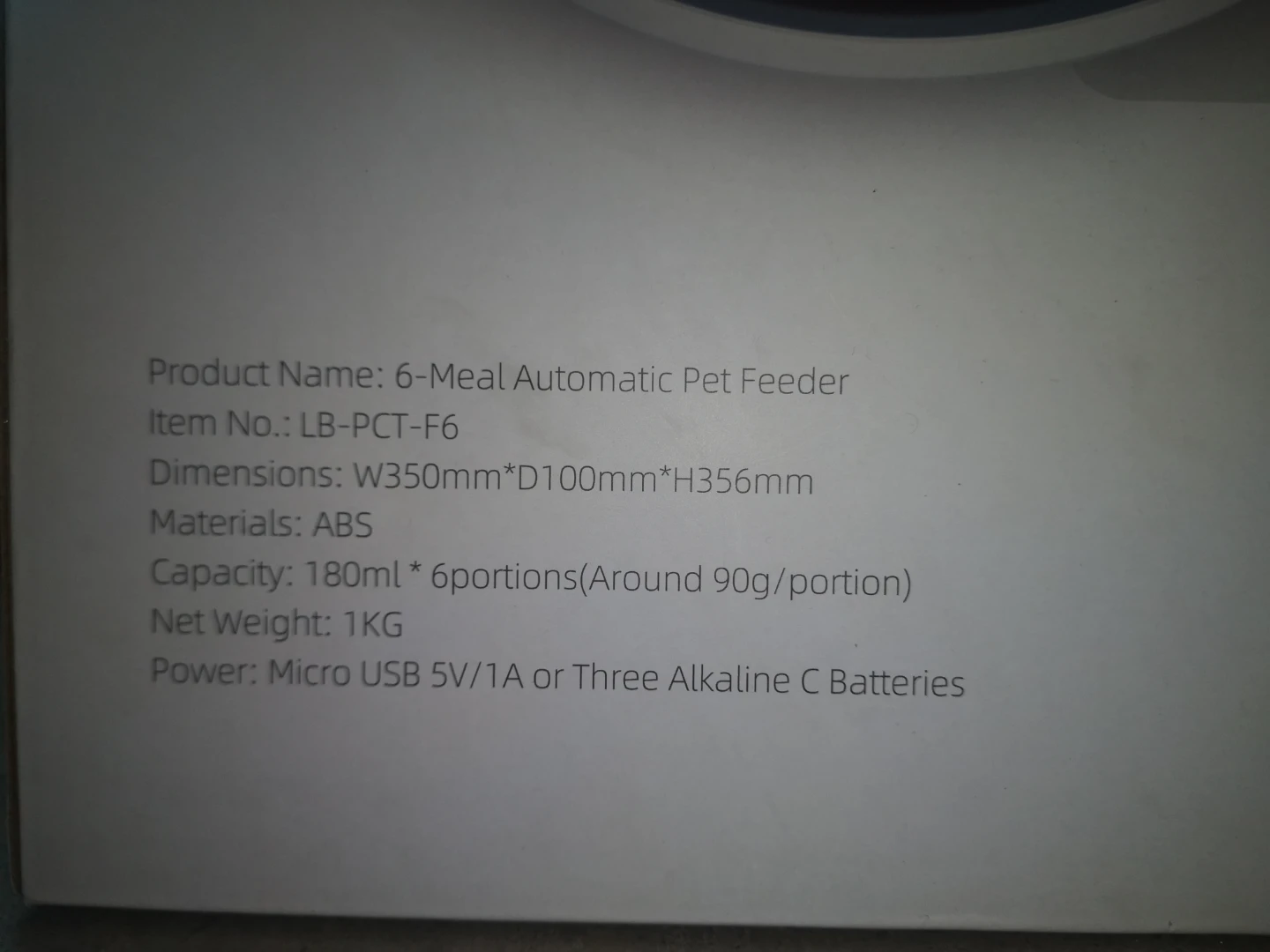 LIVINGbasics 6-Meal Automatic Pet Feeder F6 - Brand New - photo 3