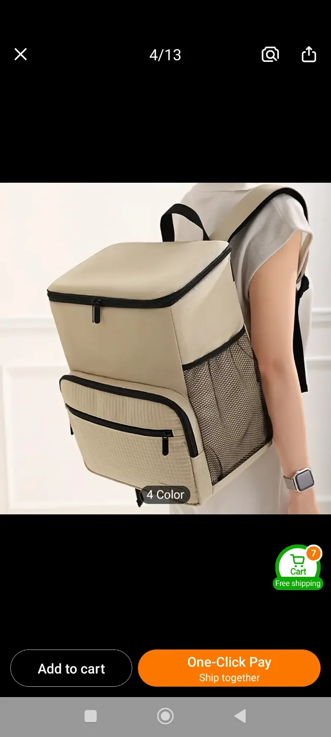 New Frische Insulated Lunch Backpack - Large Capacity Cooler Bag image indicator(5)