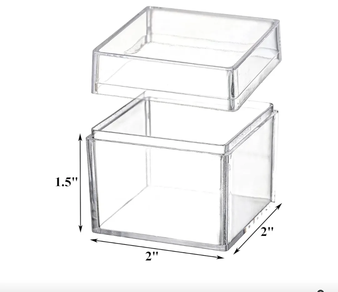 12 Pcs Clear Acrylic Cube Boxes image indicator(2)
