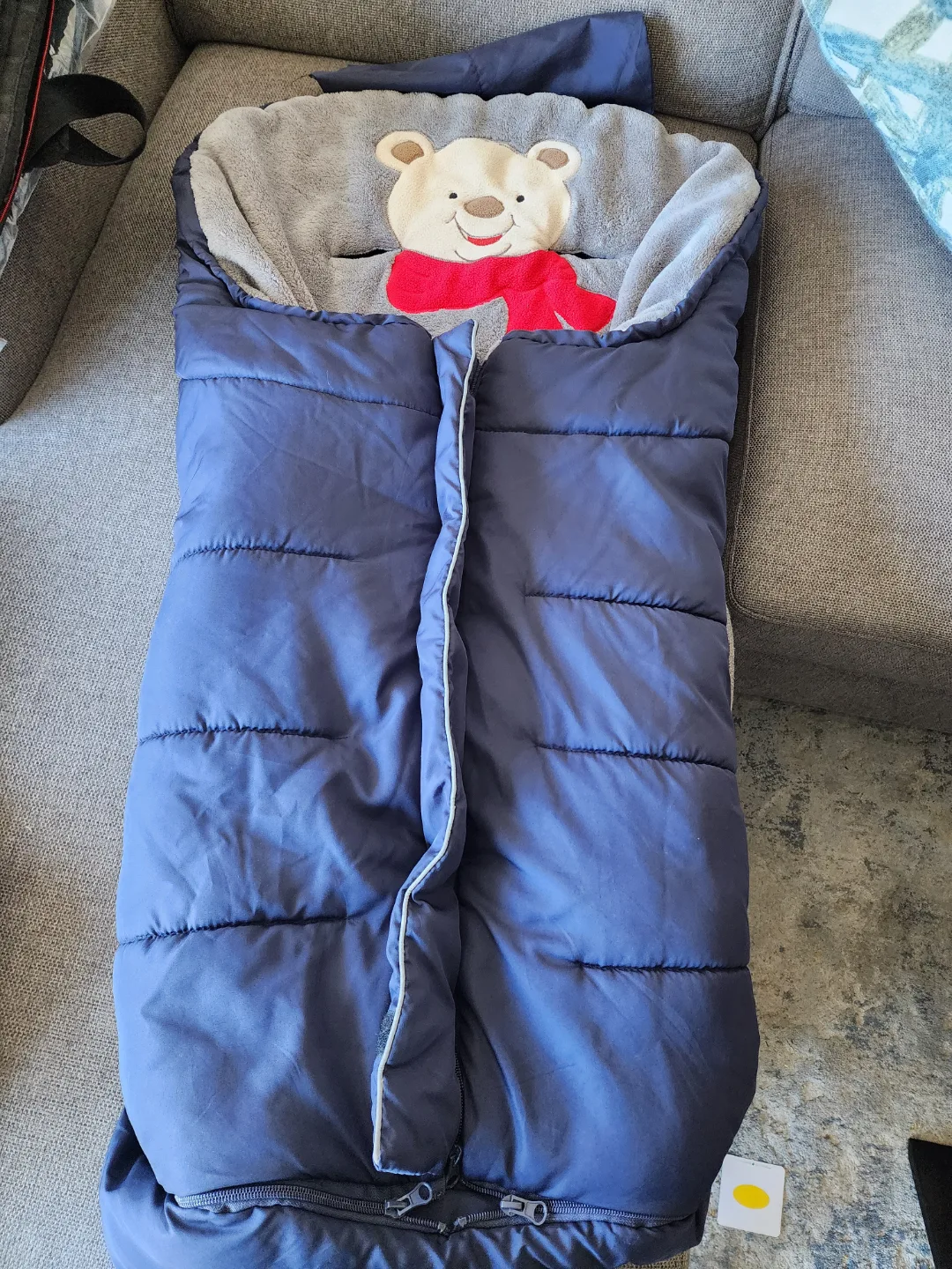 Baby Stroller Sleeping Bag with Teddy Bear Hood thumbnail