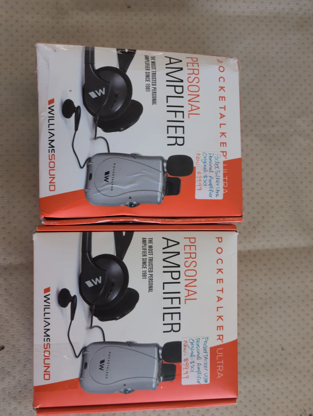 Two William Sound Pocketalker Ultra Personal Amplifiers thumbnail