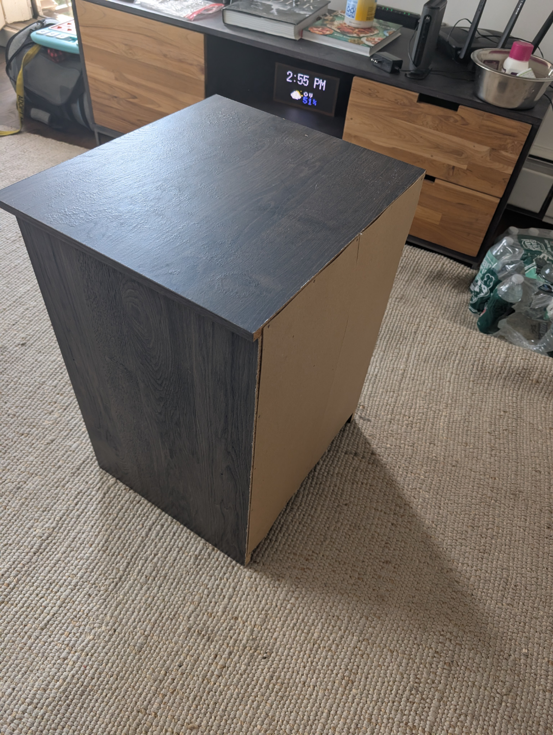 Dark Gray One-Drawer Nightstand - photo 3