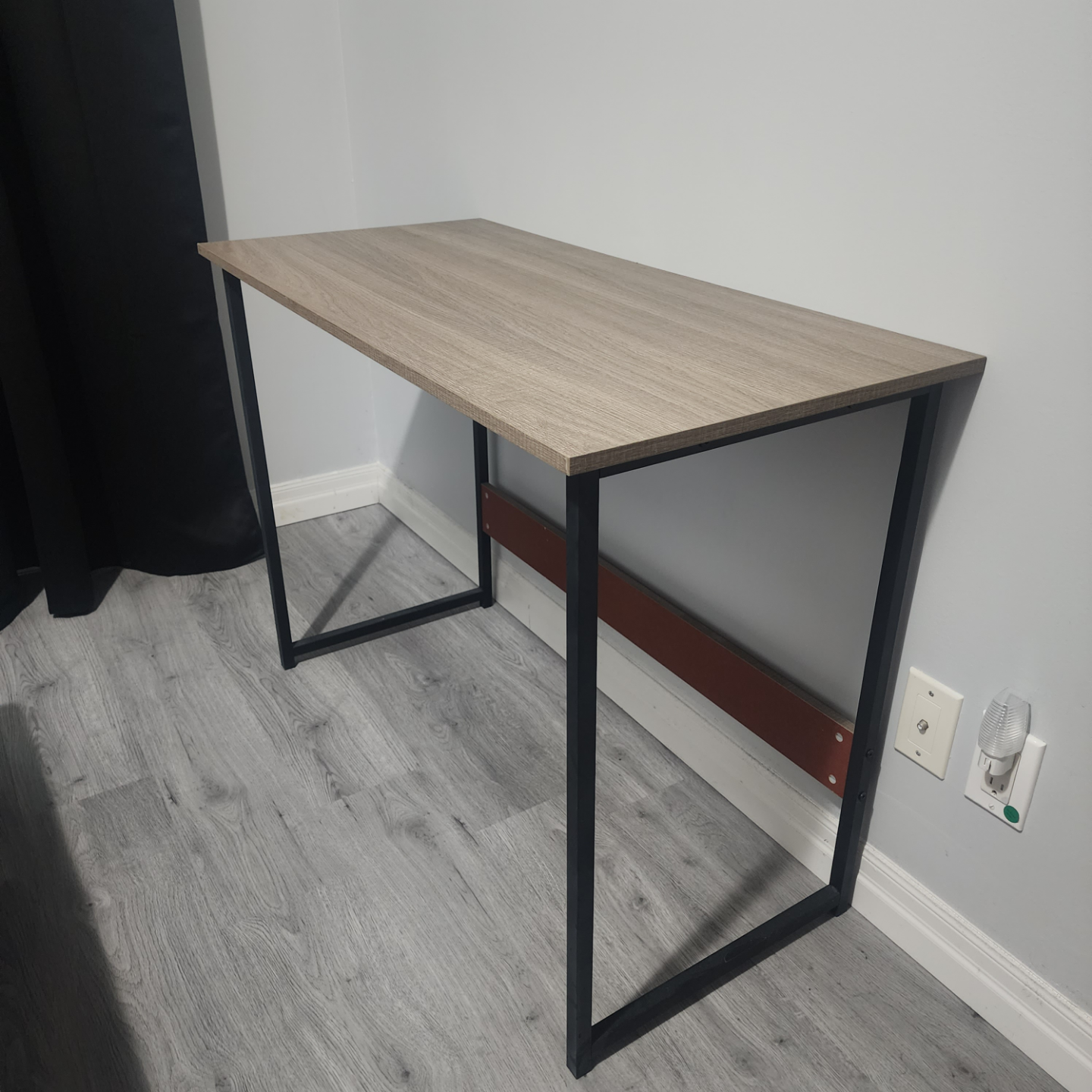 Modern Writing Desk with Black Metal Frame