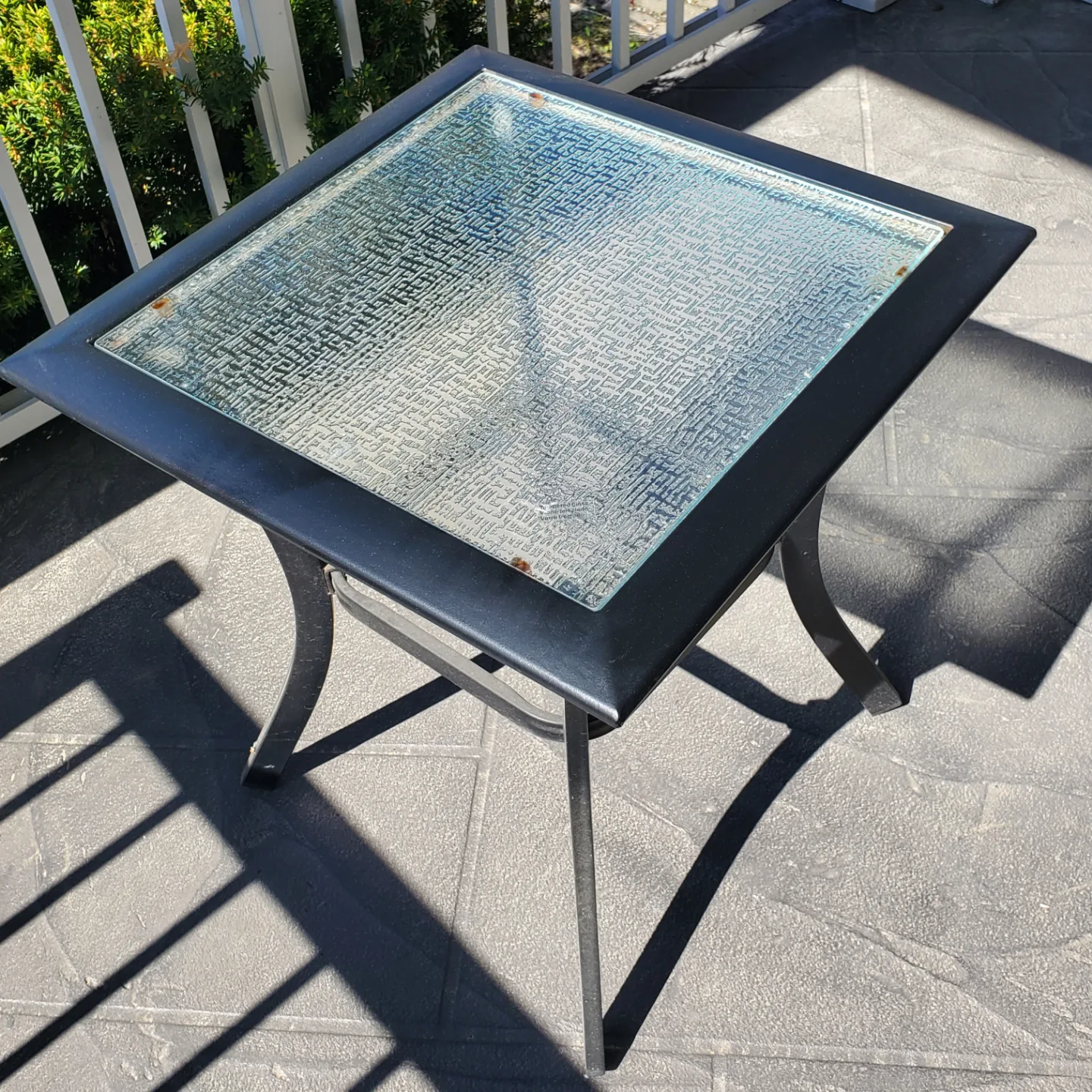 deer square metal outdoor square table thumbnail