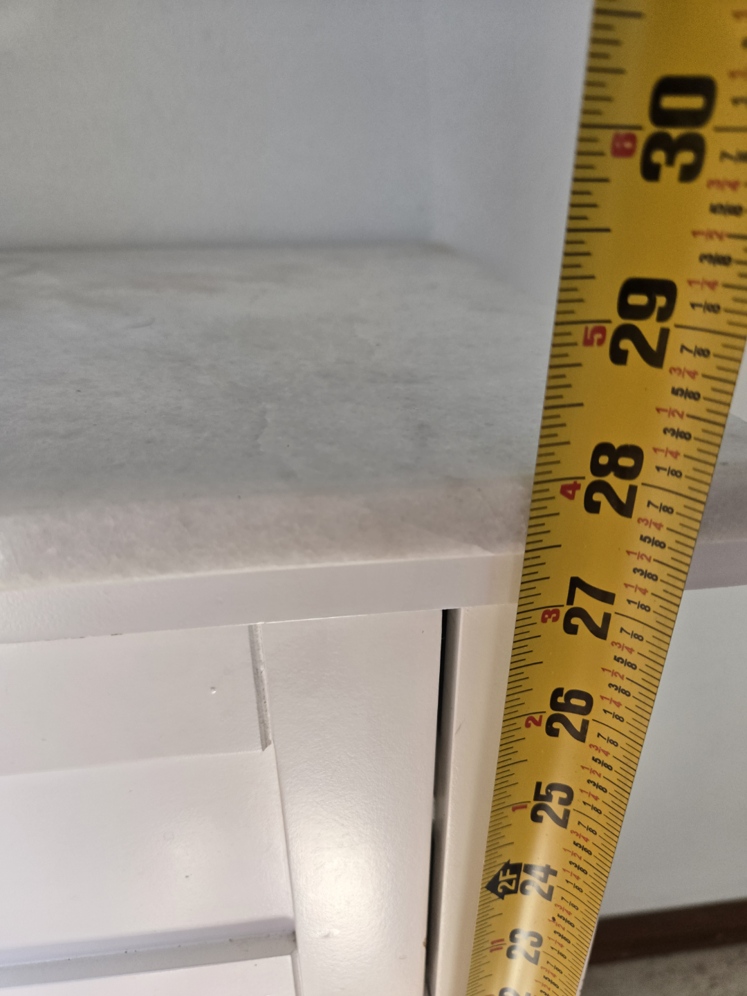 White Cabinet with Marble Top - photo 3