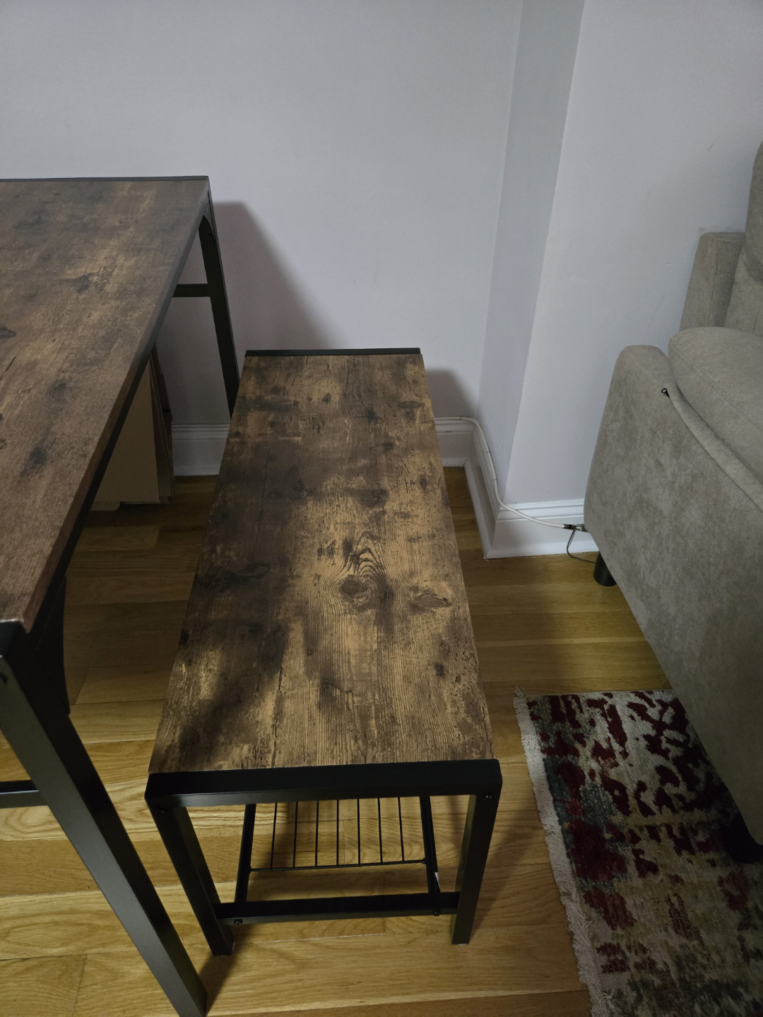 Rustic Brown 3-Piece Dining Set with Bench - photo 5