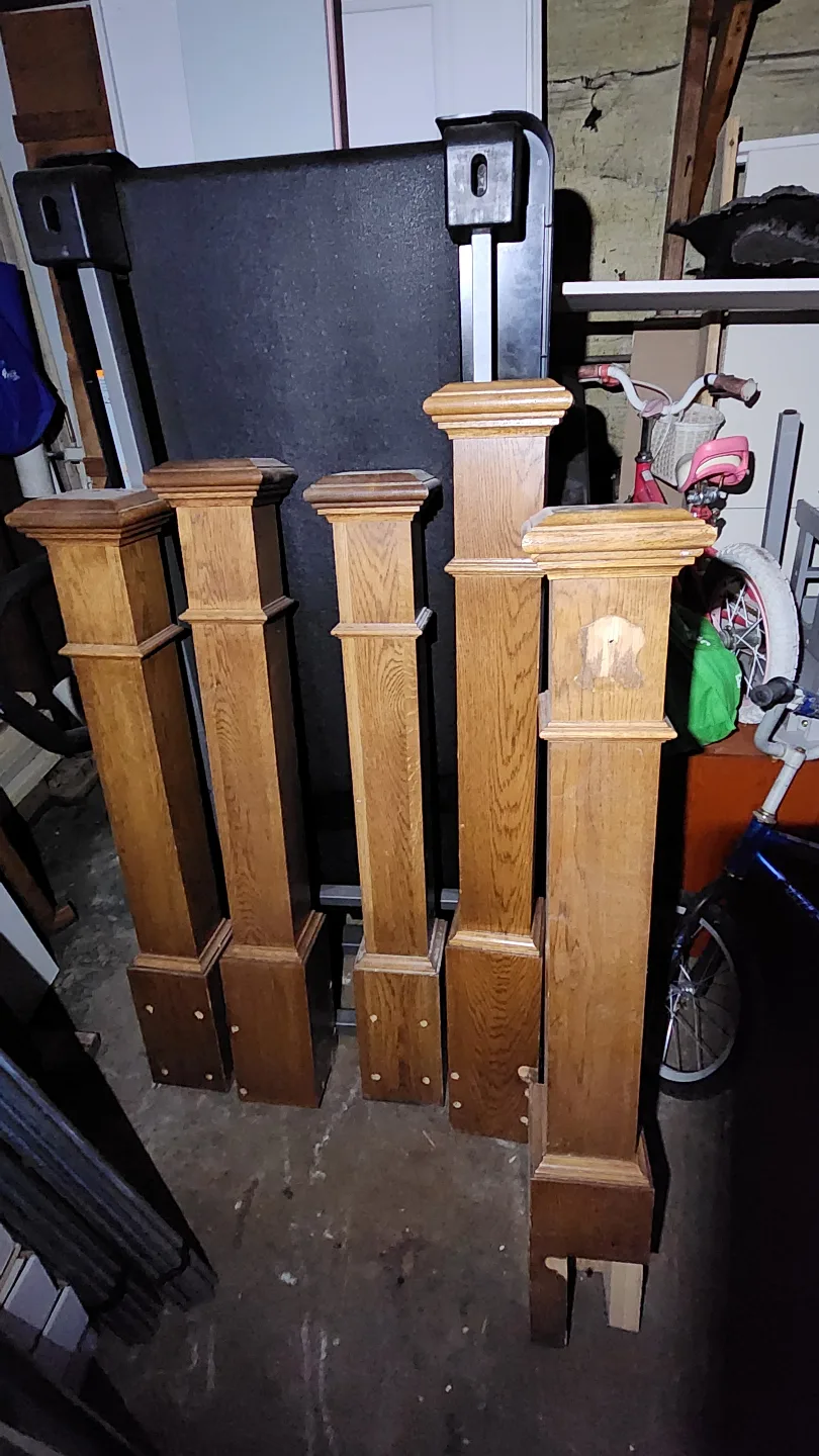 five white oak stairs post (best offer) thumbnail