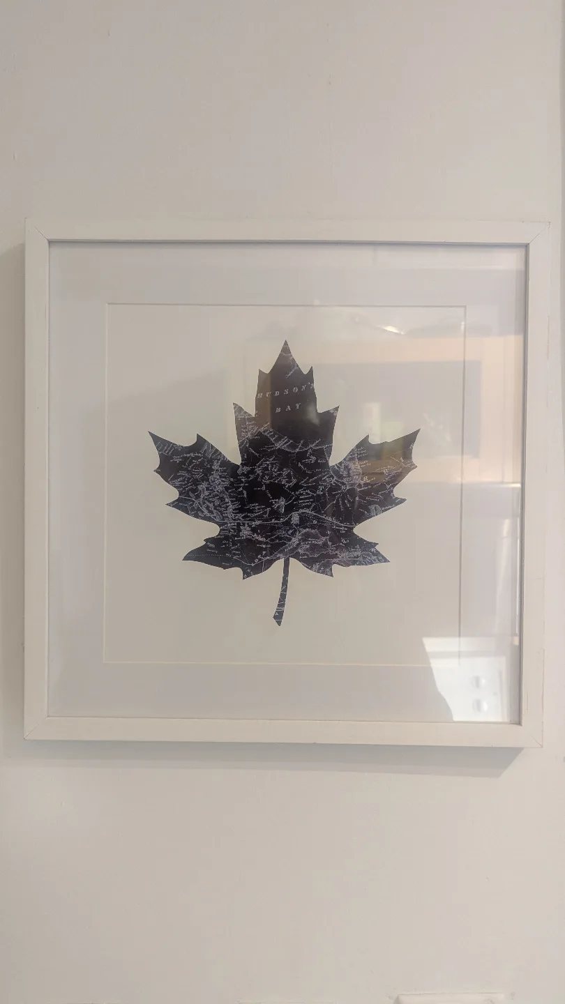 Framed Canadian Maple Leaf Map Print thumbnail
