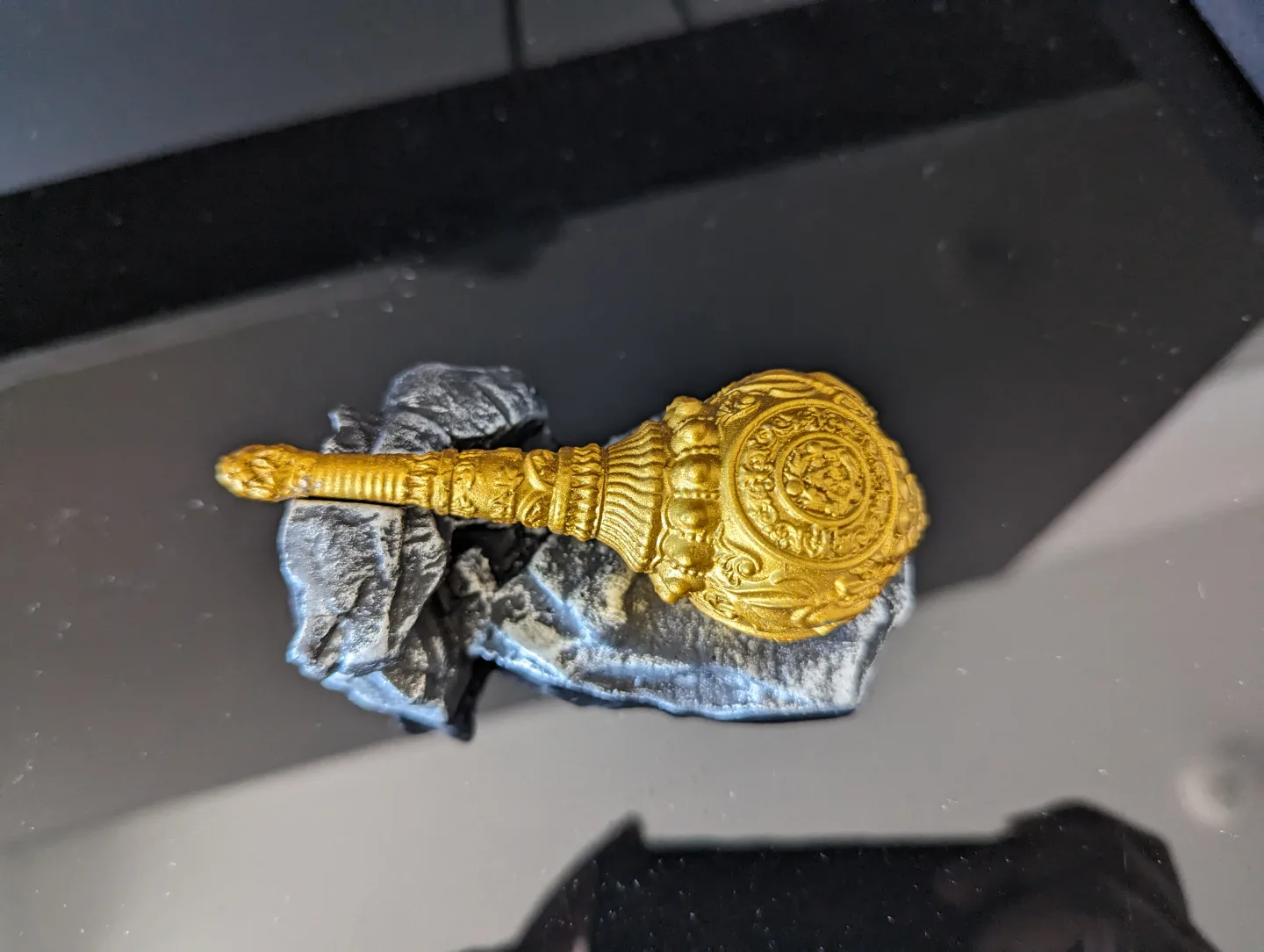 Hanuman Gada Idol Golden Gada Statue for Car Dashbaord Decor image indicator(3)