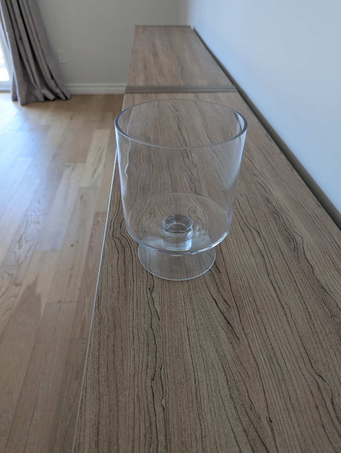 Clear Glass Pedestal Bowl