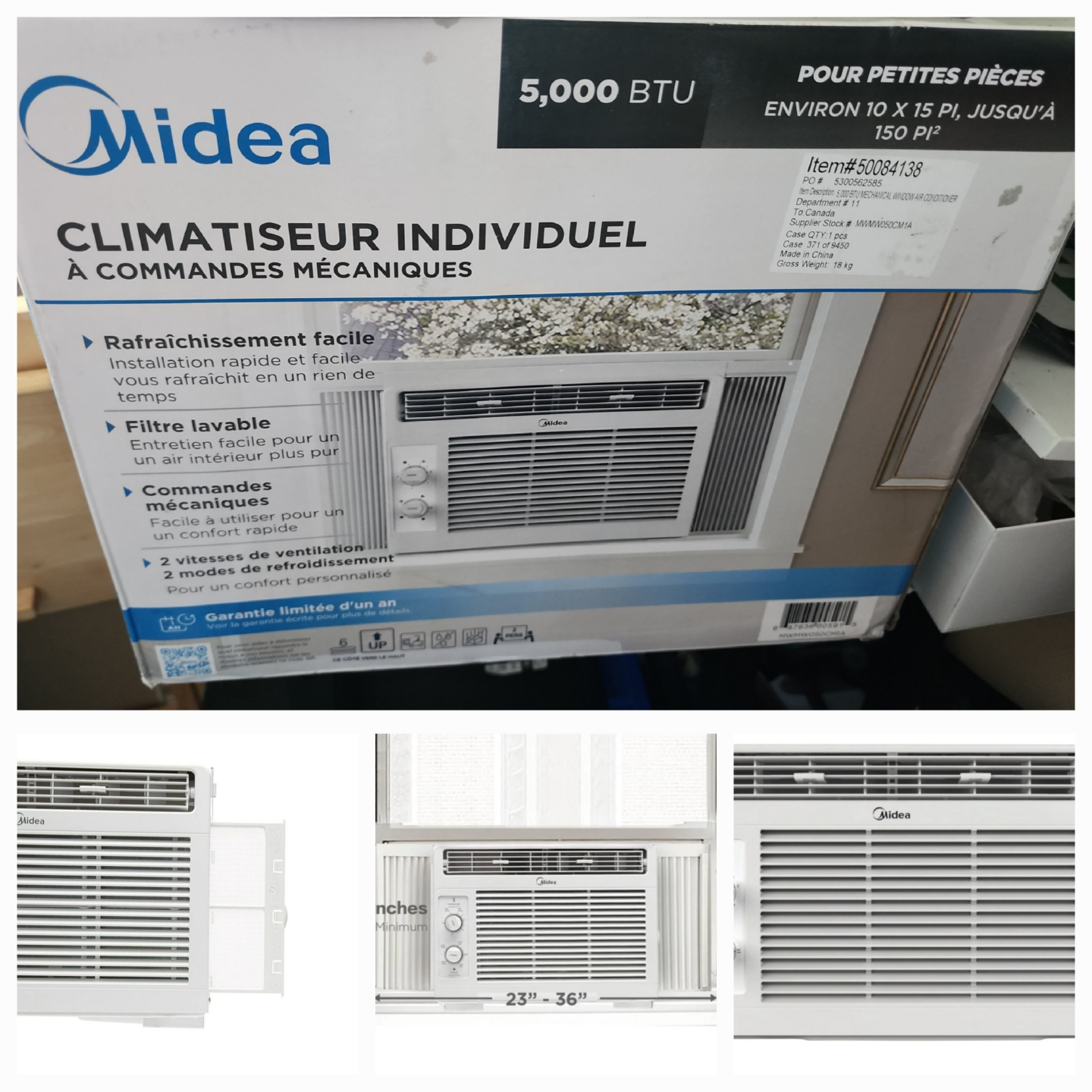 Midea 5000 BTU Window Air Conditioner - Mechanical Controls