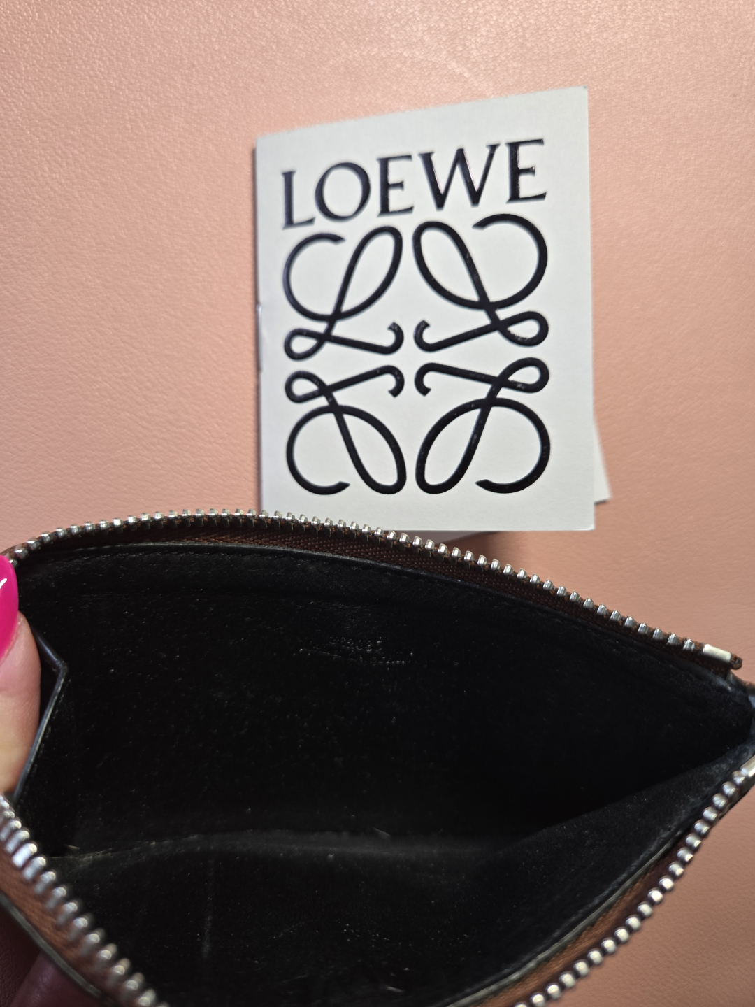 LOEWE Brown Leather Zip-Around Card Holder - photo 3