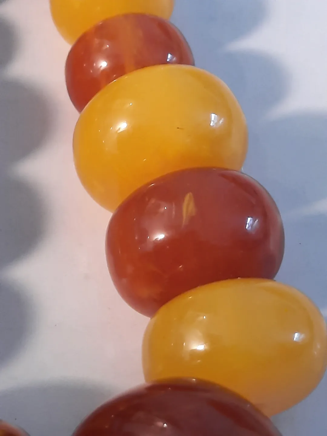 vintage neclase with 2 tone amber.and amber pendant image indicator(10)