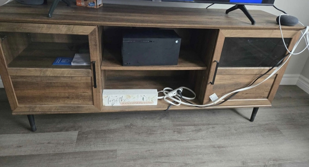 Walker Edison 58 inch TV Stand - Reclaimed Barnwood