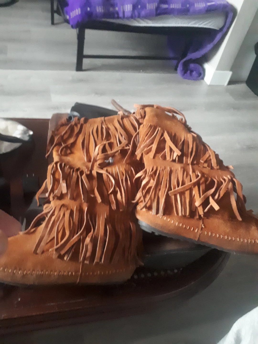 Brown Suede Fringe Boots - photo 5
