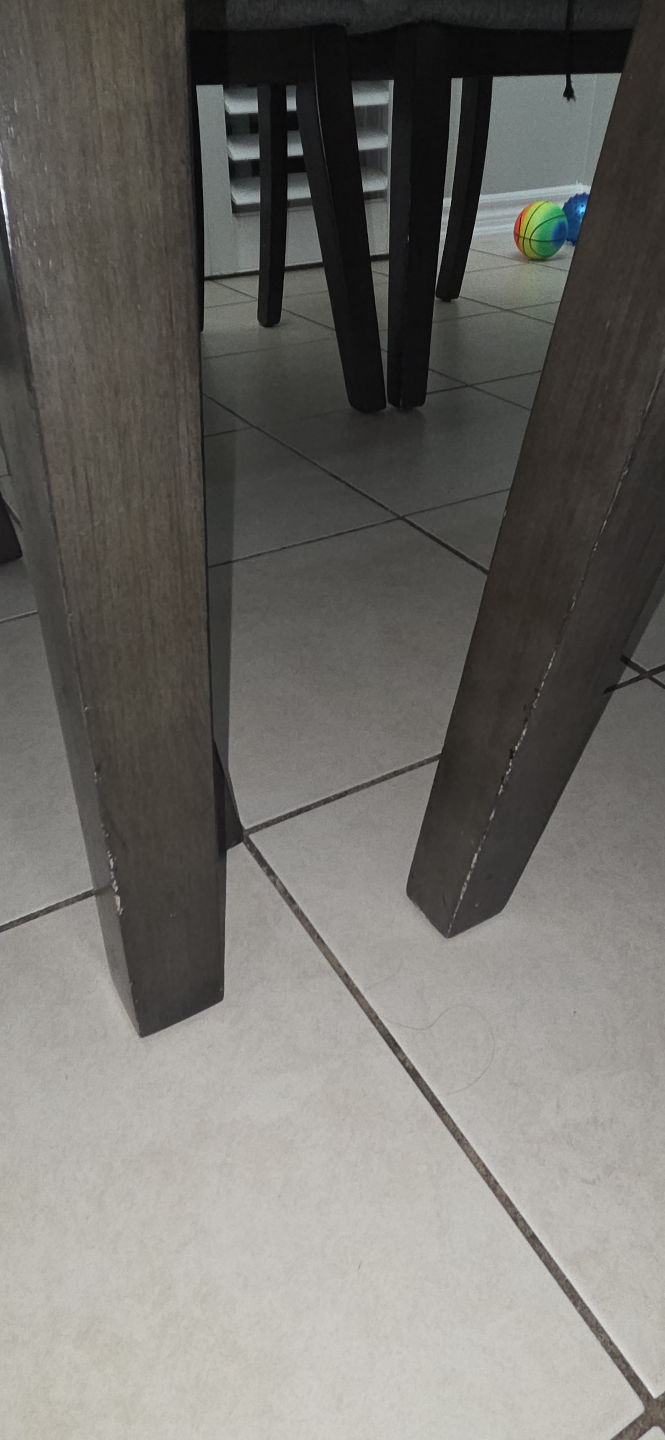 7-Piece Dining Set - Dark Grey Table and Six Grey Chairs - photo 5