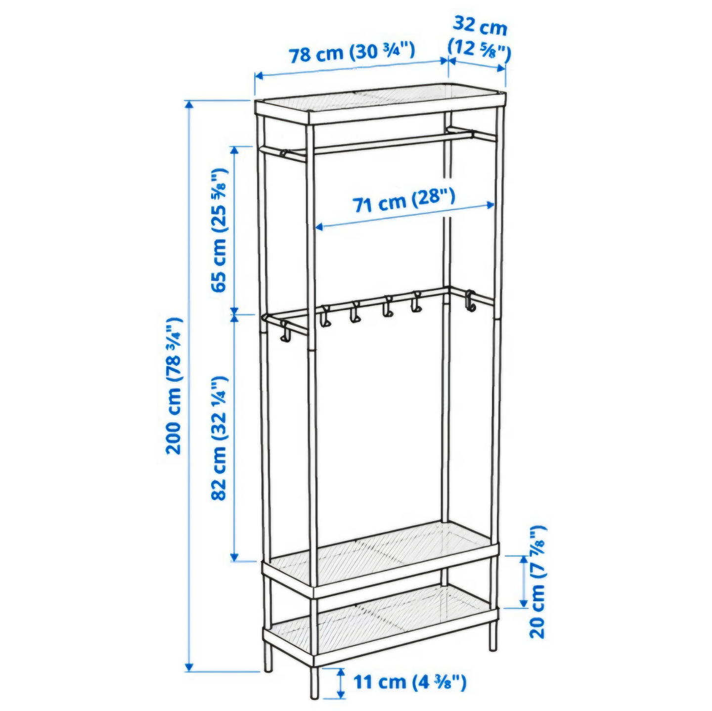 IKEA Coat Rack - White - photo 3