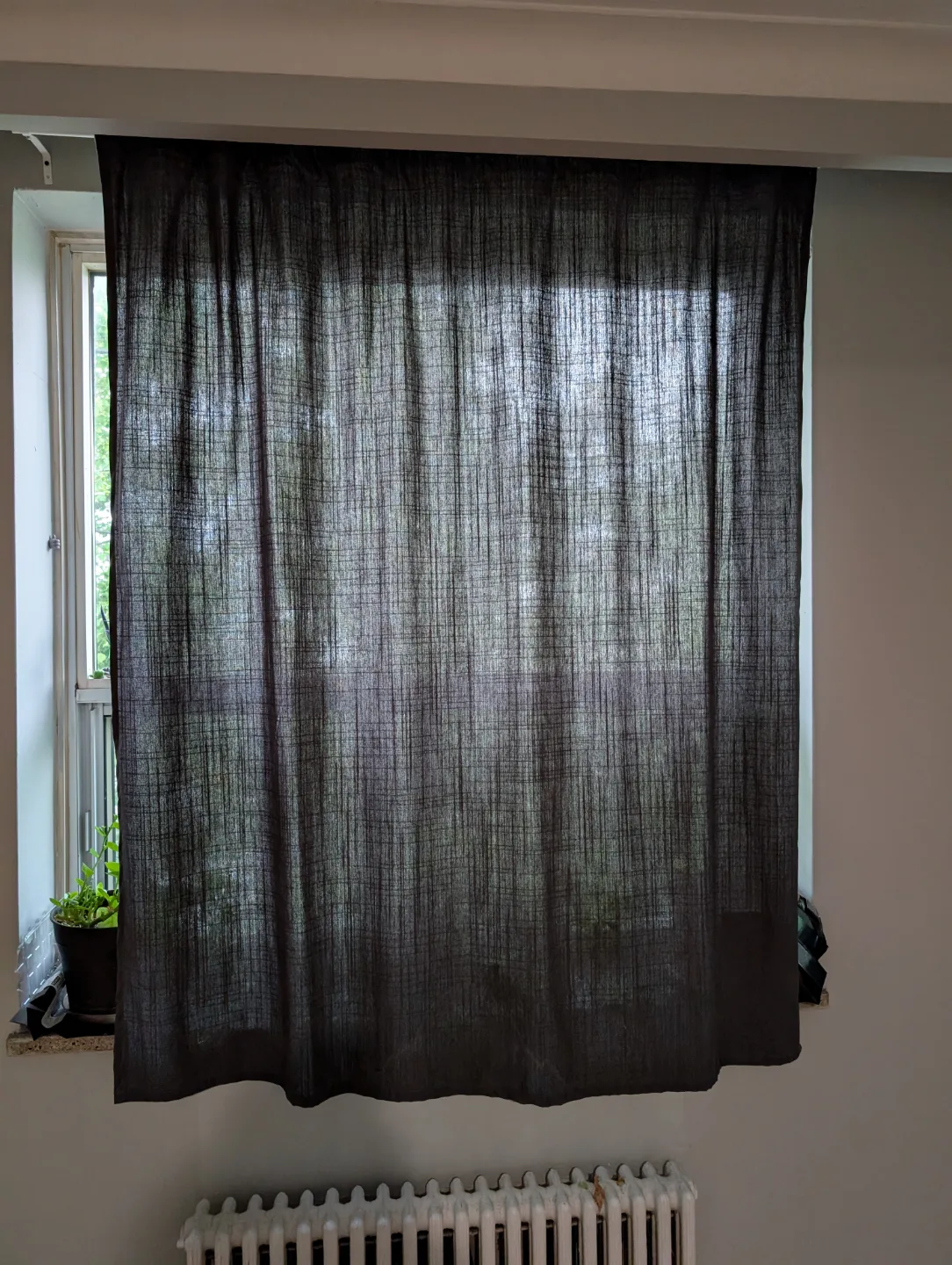Curtain Rod with Black Curtain - Freecycle image indicator(2)