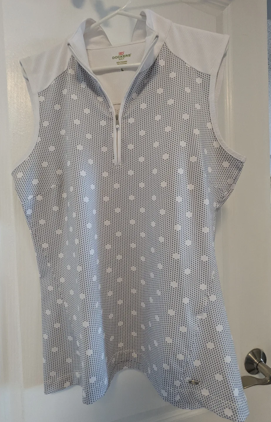 Dockers Golf Women's Sleeveless Polo Shirt - Size L 🧡 thumbnail