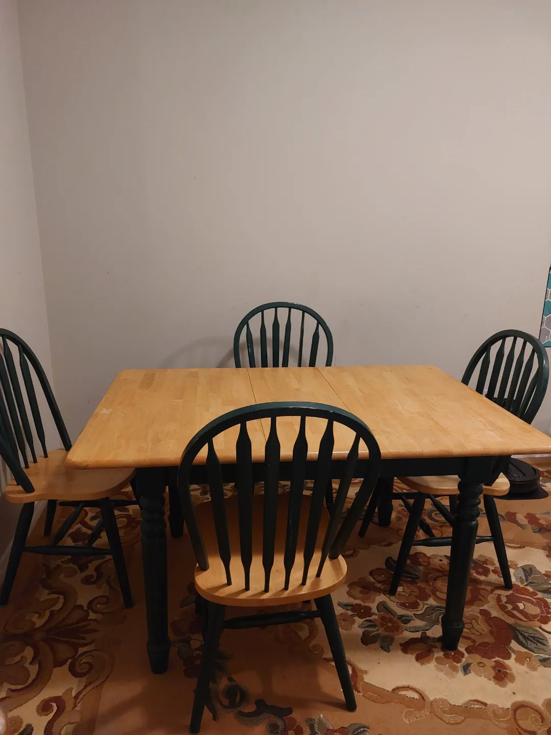 Extendable Dining Table and Four Chairs thumbnail