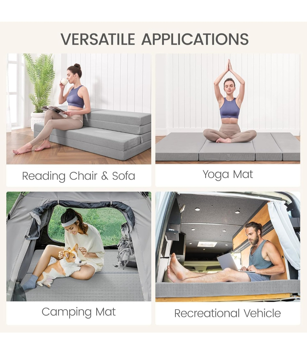 Foldable Tri-Fold Mattress - Twin Size - photo 4