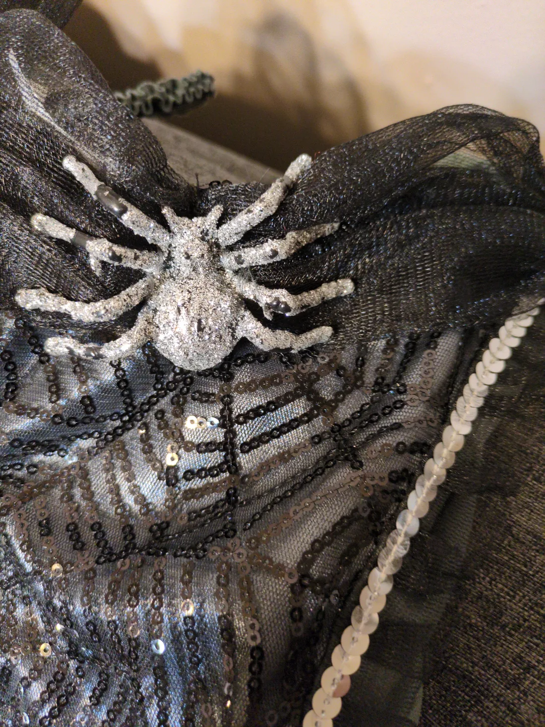 Girls' Spider Bride Halloween Costume Dress Size M/8-10 image indicator(3)