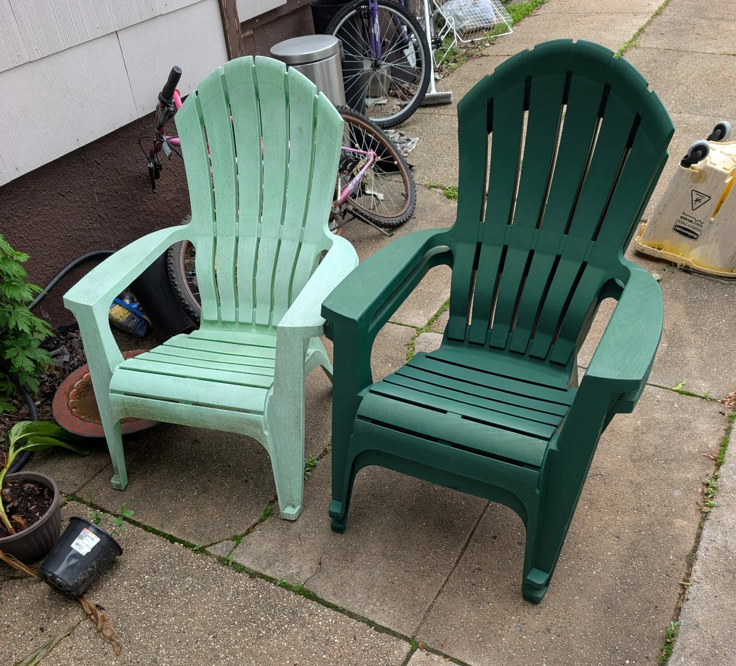 3 Adirondack Chairs - 2 Green and 1 Mint thumbnail