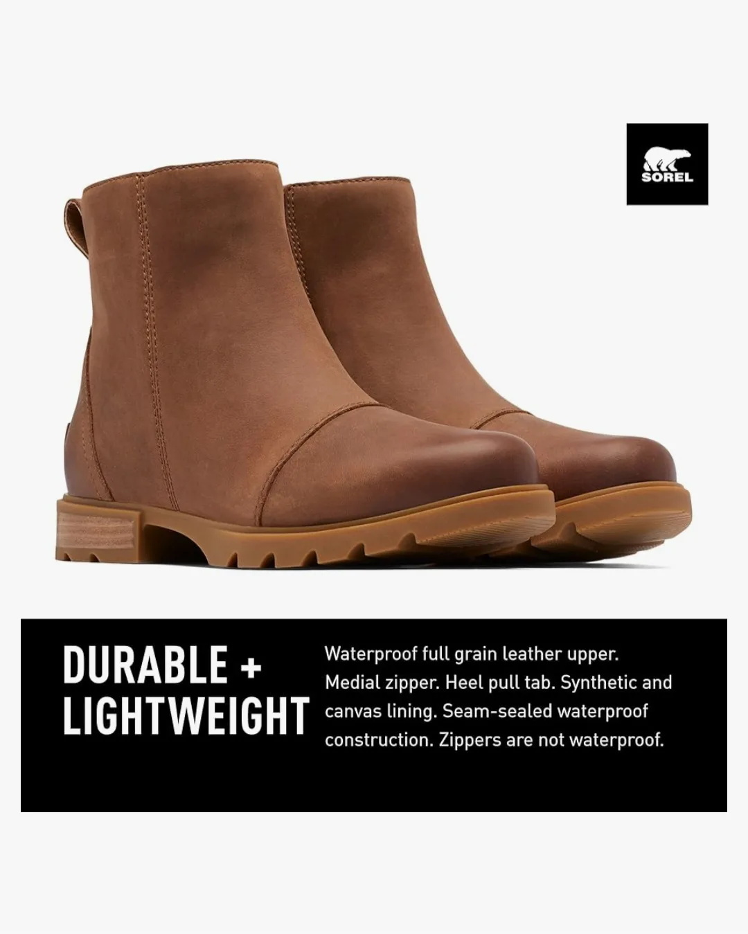 Sorel Women's Emelie III ZIP WP Boots, Size 9.5 image indicator(2)